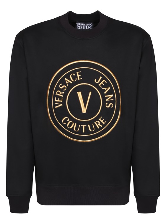 Versace Jeans Couture Frontal Logo Black Sweatshirt By