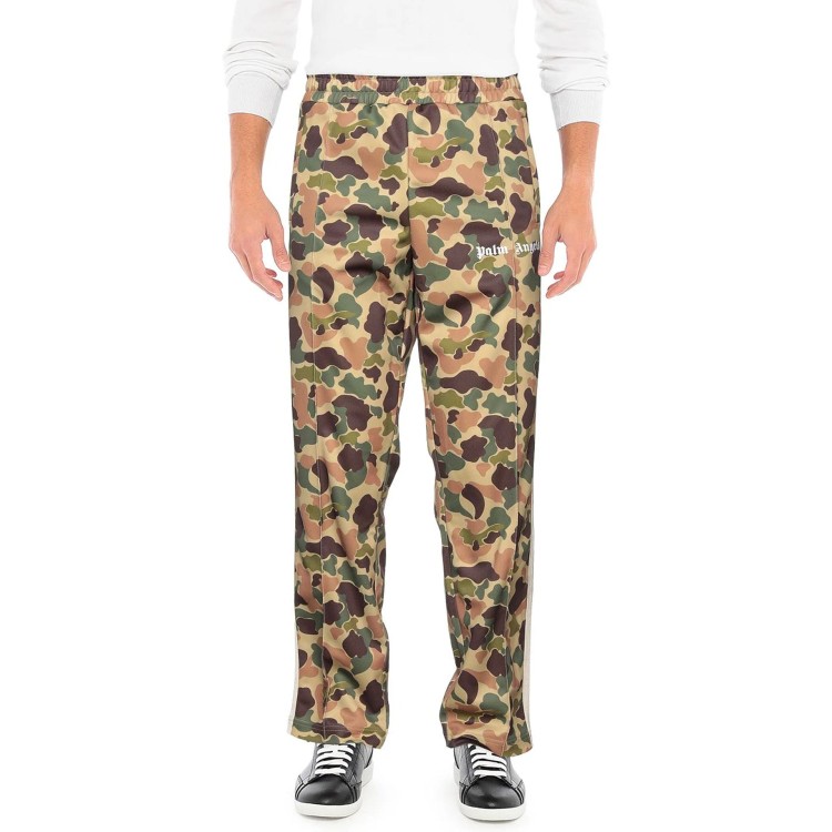 Shop Palm Angels Camouflage Sweatpants In Brown