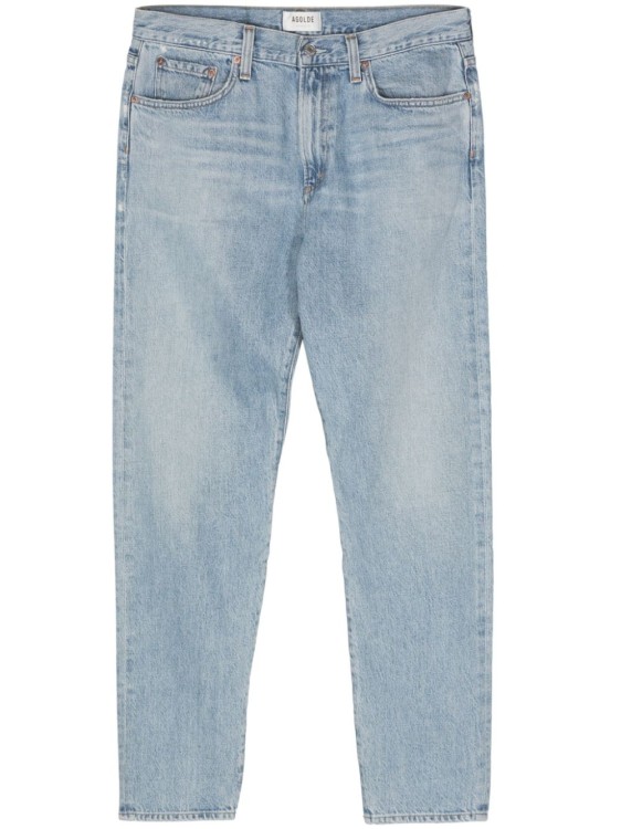 Shop Agolde Curtis Straight-leg Denim Jeans In Blue