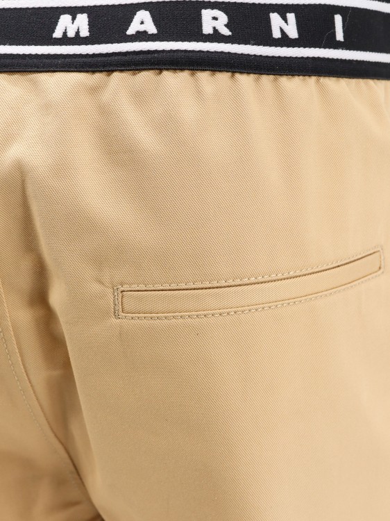 Shop Marni Organic Cotton Trouser In Neutrals