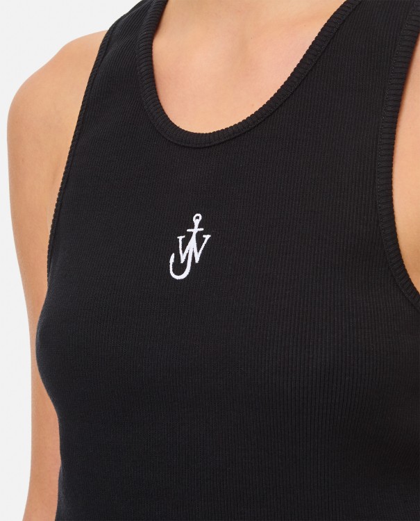 Shop Jw Anderson Anchor Embroidery Tank Top In Black