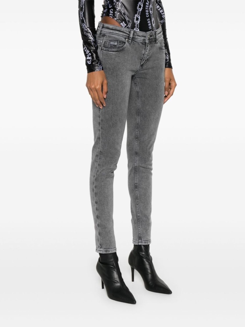 Versace Jeans Couture Five-pockets Skinny Jeans In Grey
