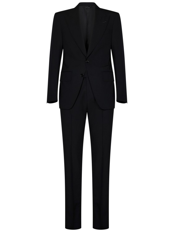 Shop Tom Ford Black Wool Suit