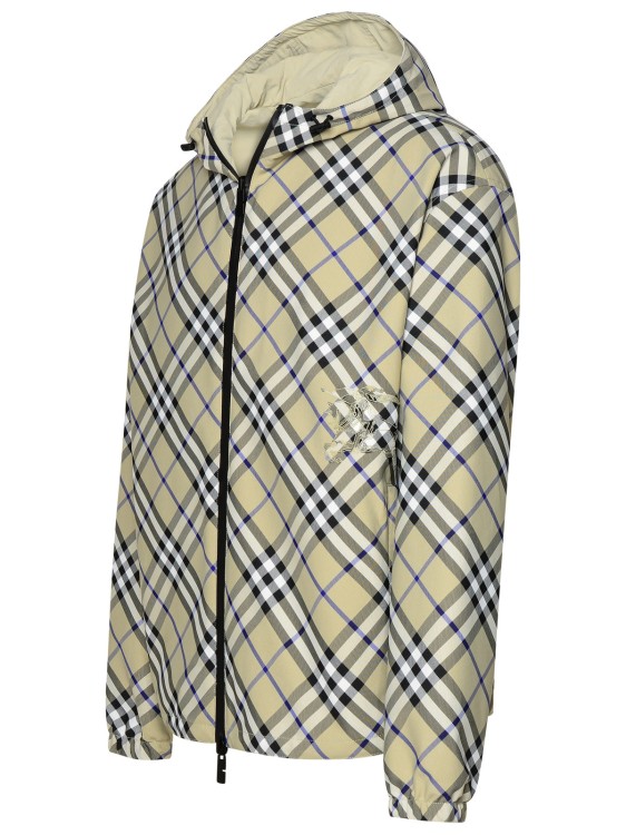 Shop Burberry Reversible Beige Polyester Jacket In Grey