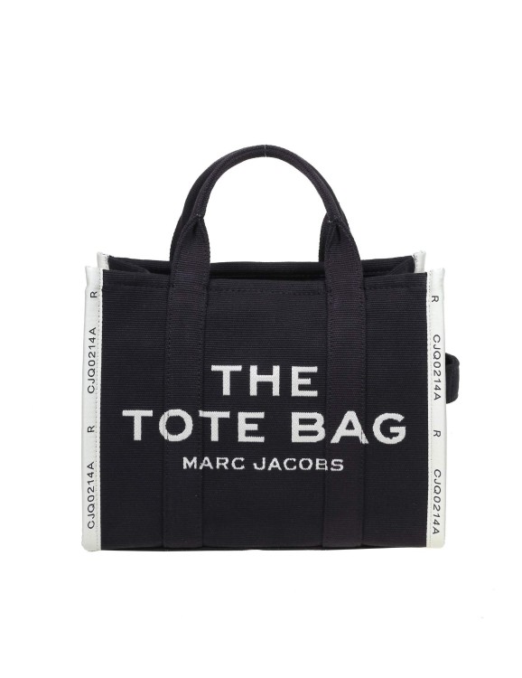 Shop Marc Jacobs The Small Tote In Black Jacquard