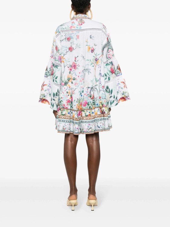 Shop Camilla Plumes And Parterres-print Multicolor Mini Dress