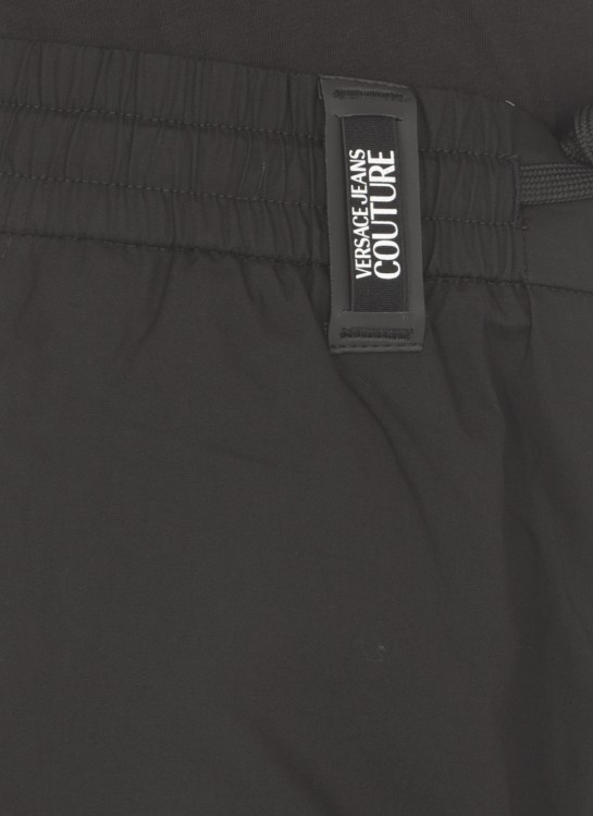 Shop Versace Jeans Couture Trousers With Patch Logo In Black