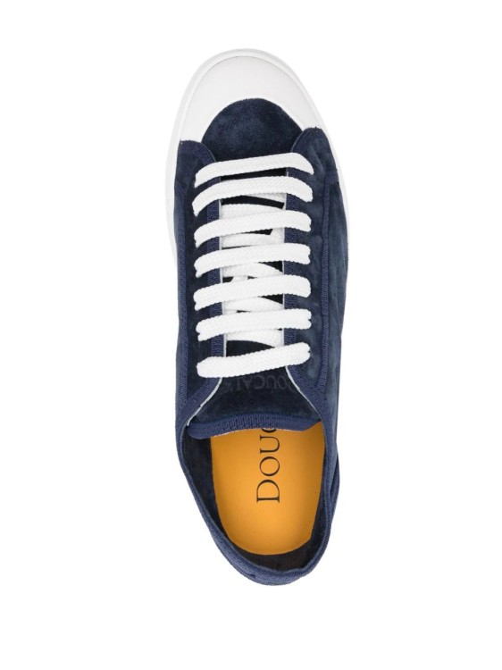 Doucal's Lace-up Low-cut Casual Shoes In Blue