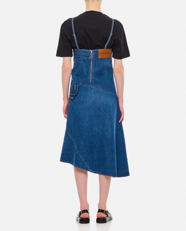 Shop Jw Anderson Twisted Strappy Dress In Blue