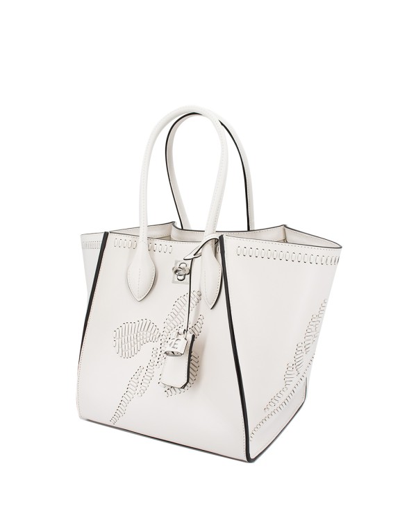 Shop Ermanno Scervino Maggie Bag In Smooth Leather In White