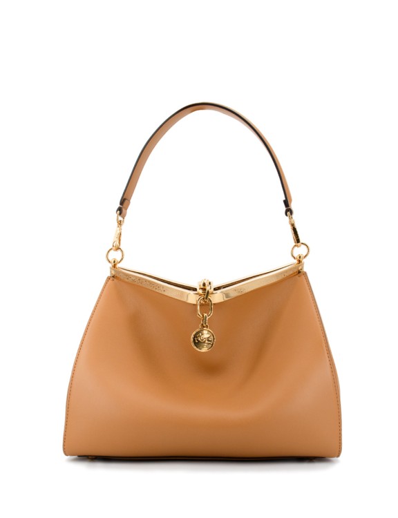 Shop Etro Iconic Medium Vela Bag In Brown