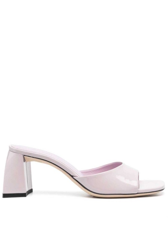 Shop By Far Romy' Pink Mules In Patent Leather