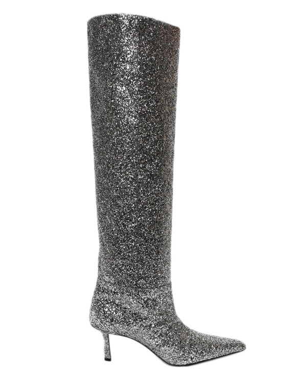 ALEXANDER WANG VIOLA 65 SLOUCH BOOT SILVER,30123B011