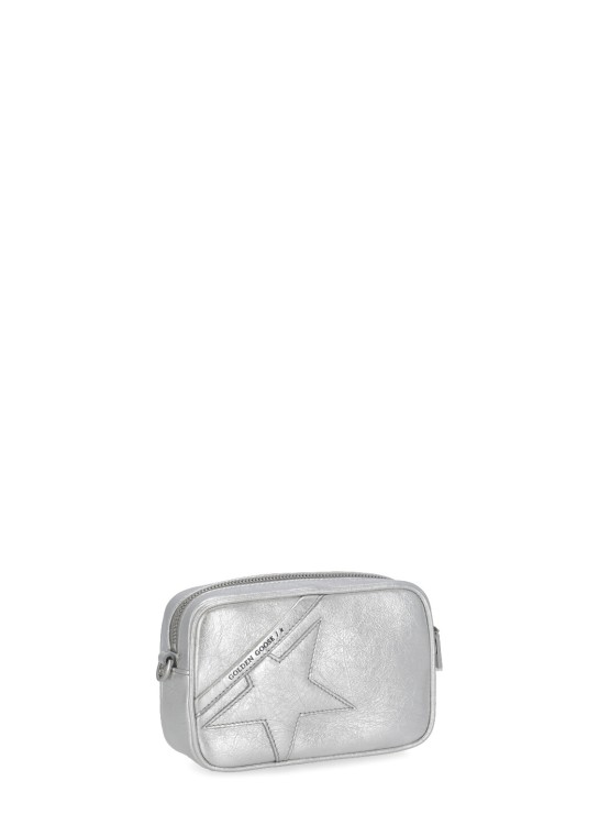 Shop Golden Goose Mini Star Shoulder Bag In Silver