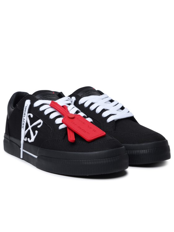 Shop Off-white New Vulcanized' Black Fabric Sneakers