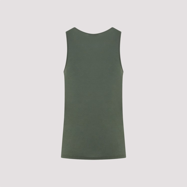 Shop Lemaire Smoky Green Cotton Rib Tank Top In Grey