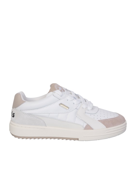 Shop Palm Angels University White Sneakers