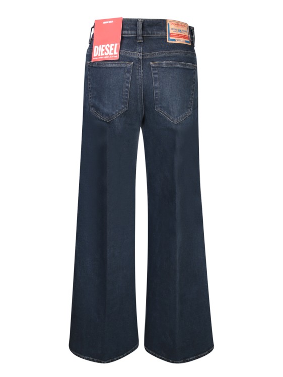 Shop Diesel Flared Cotton Jeans In Blue