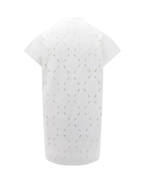 Shop Krizia Viscose Top With Logo Patch In White