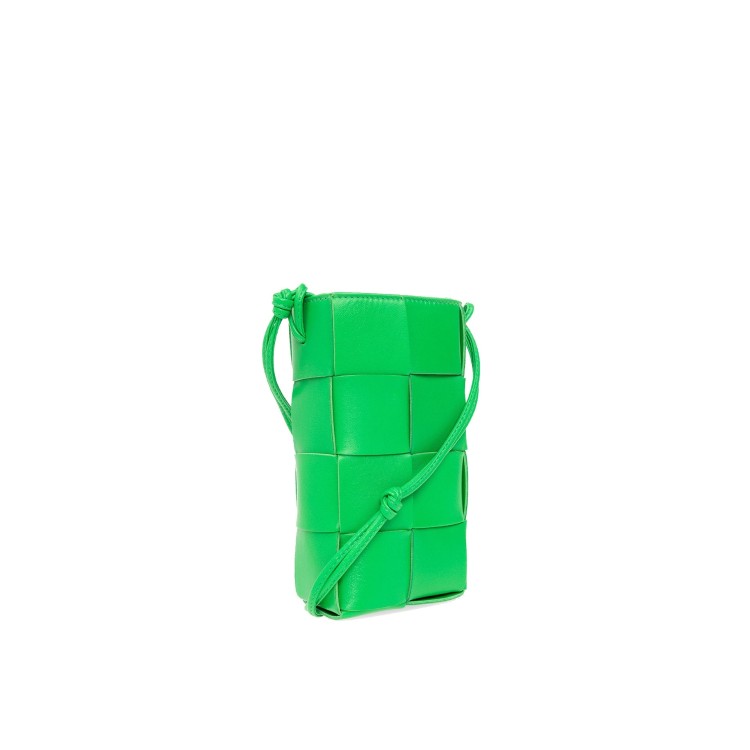 Shop Bottega Veneta Leather Phone Case In Green