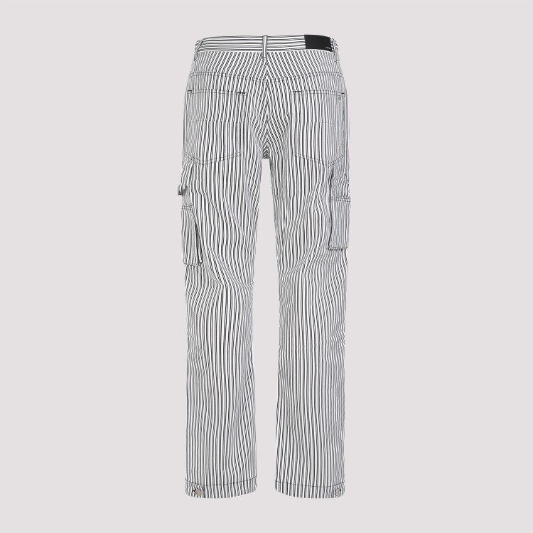 Amiri Striped Cotton Carpenter Pant In Grey