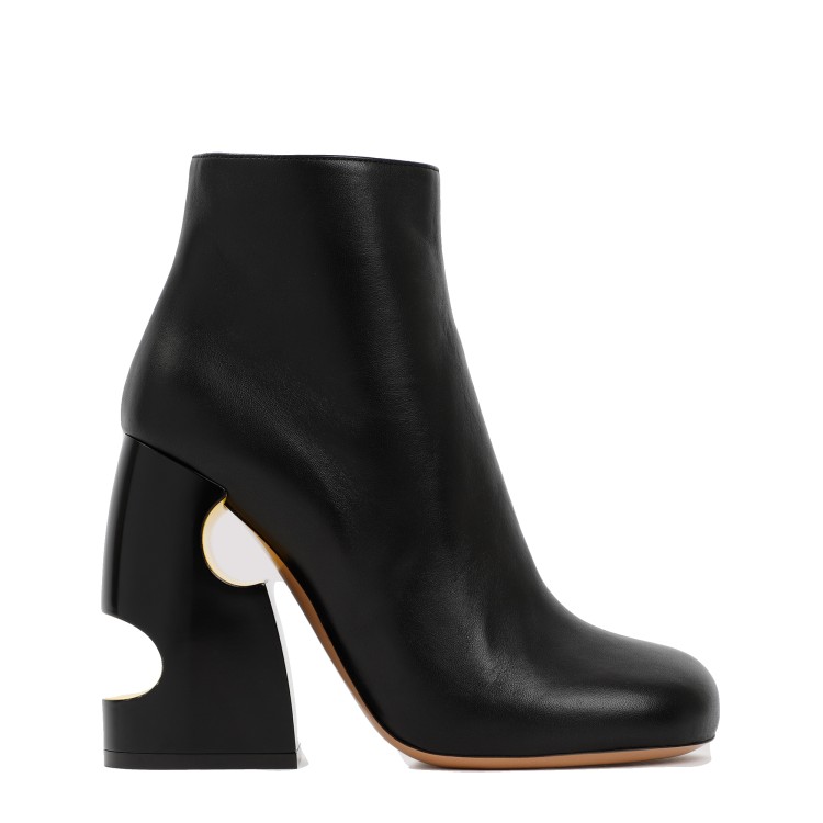 Off-white Pop Bulky Nappa Ankle Boot In Black