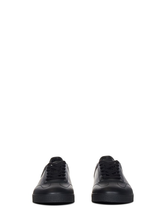 Shop Givenchy Low-top Black Calf Leather Sneakers