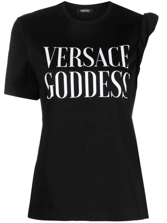 Shop Versace Black Goddess T-shirt