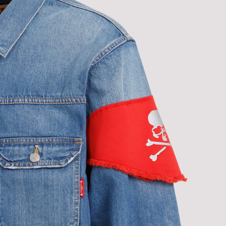 Shop Mastermind Indigo Cotton Denim Jacket In Blue