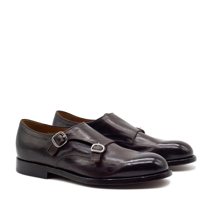 Shop Green George Brown Double Buckle Shoe